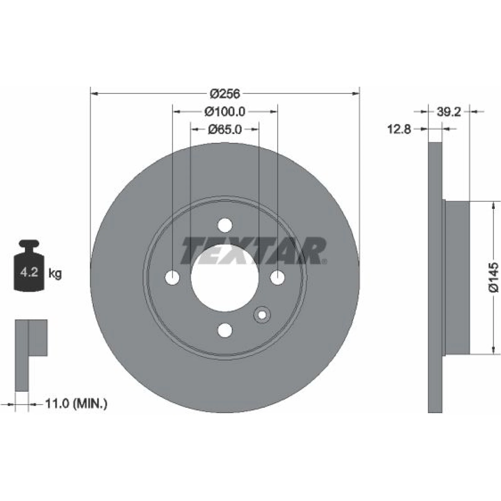 Textar Bremsscheibe 92041703