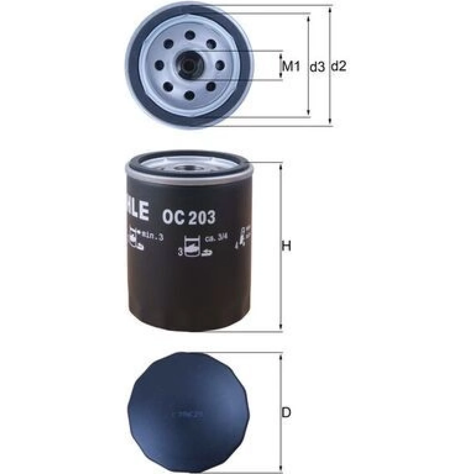 MAHLE Ölfilter OC 203