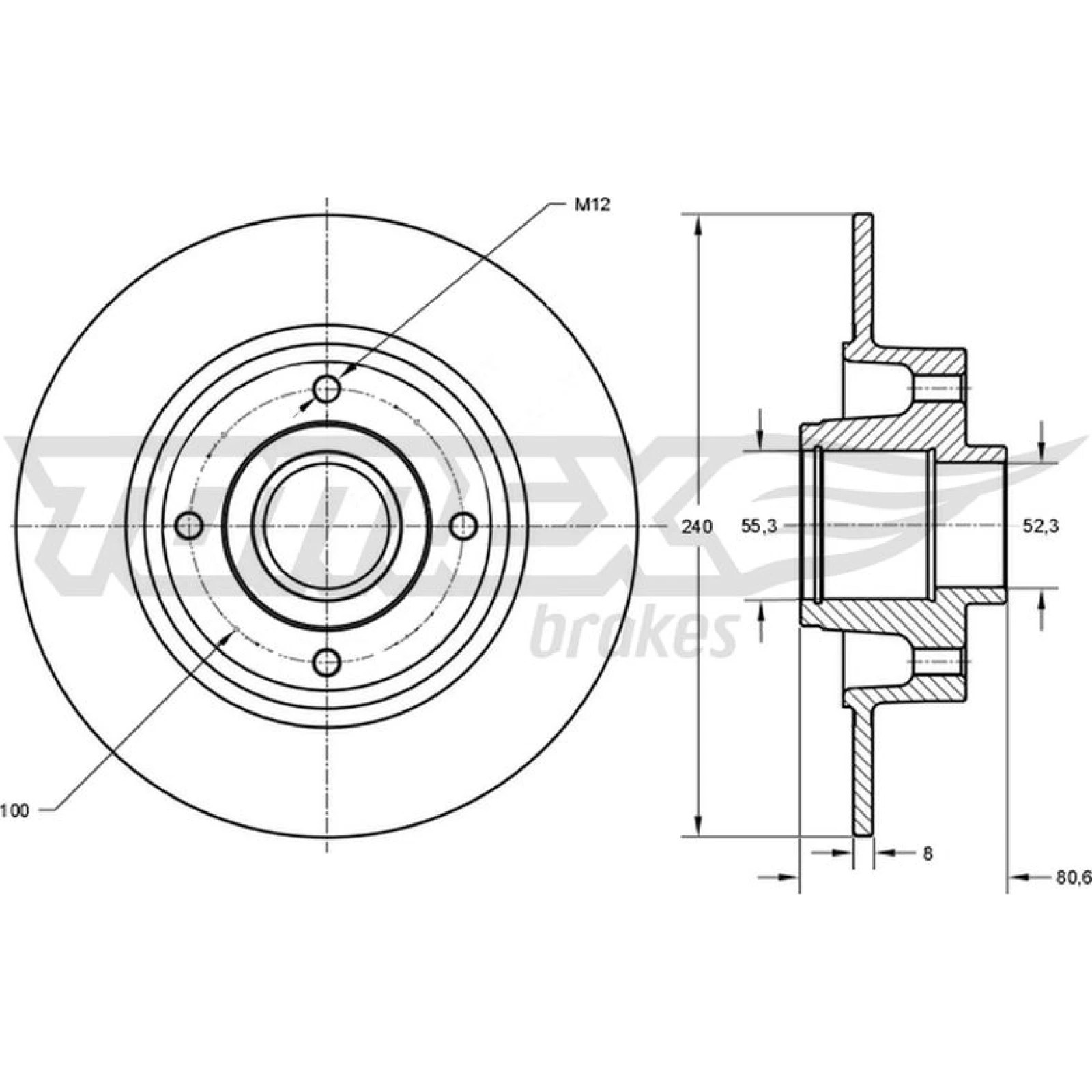 TOMEX brakes Bremsscheibe TX 72-011