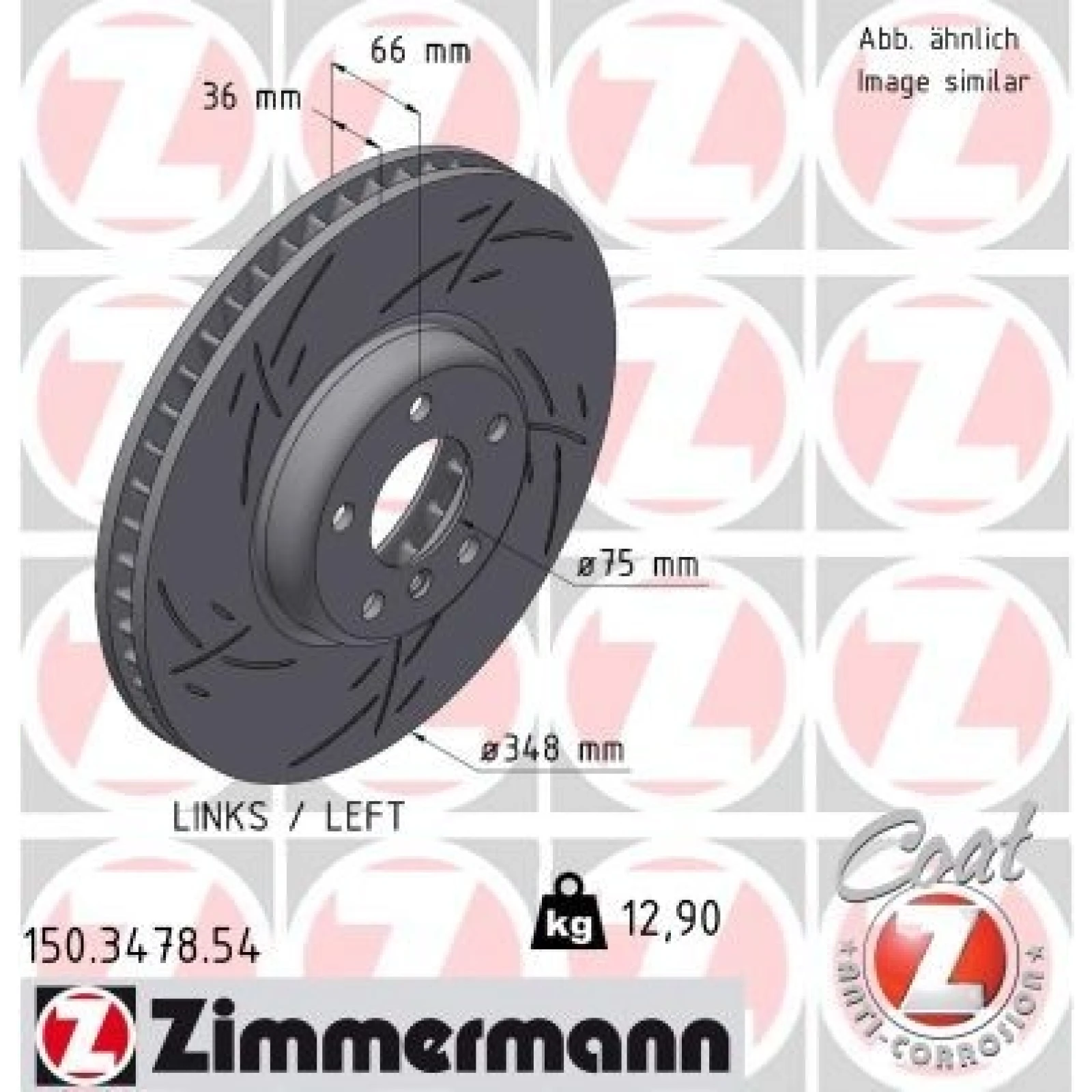 ZIMMERMANN Bremsscheibe 150.3478.54