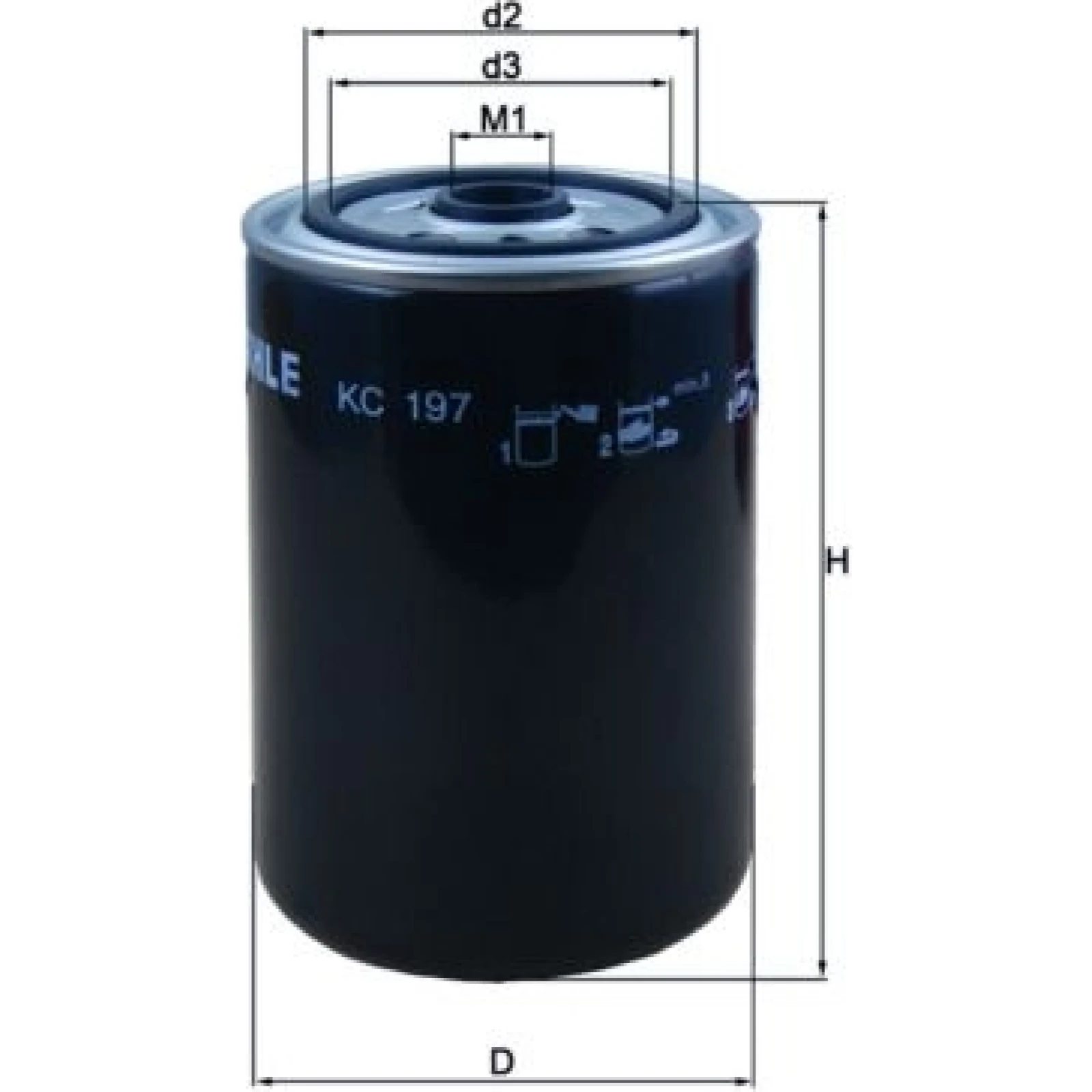 MAHLE Kraftstofffilter KC 197