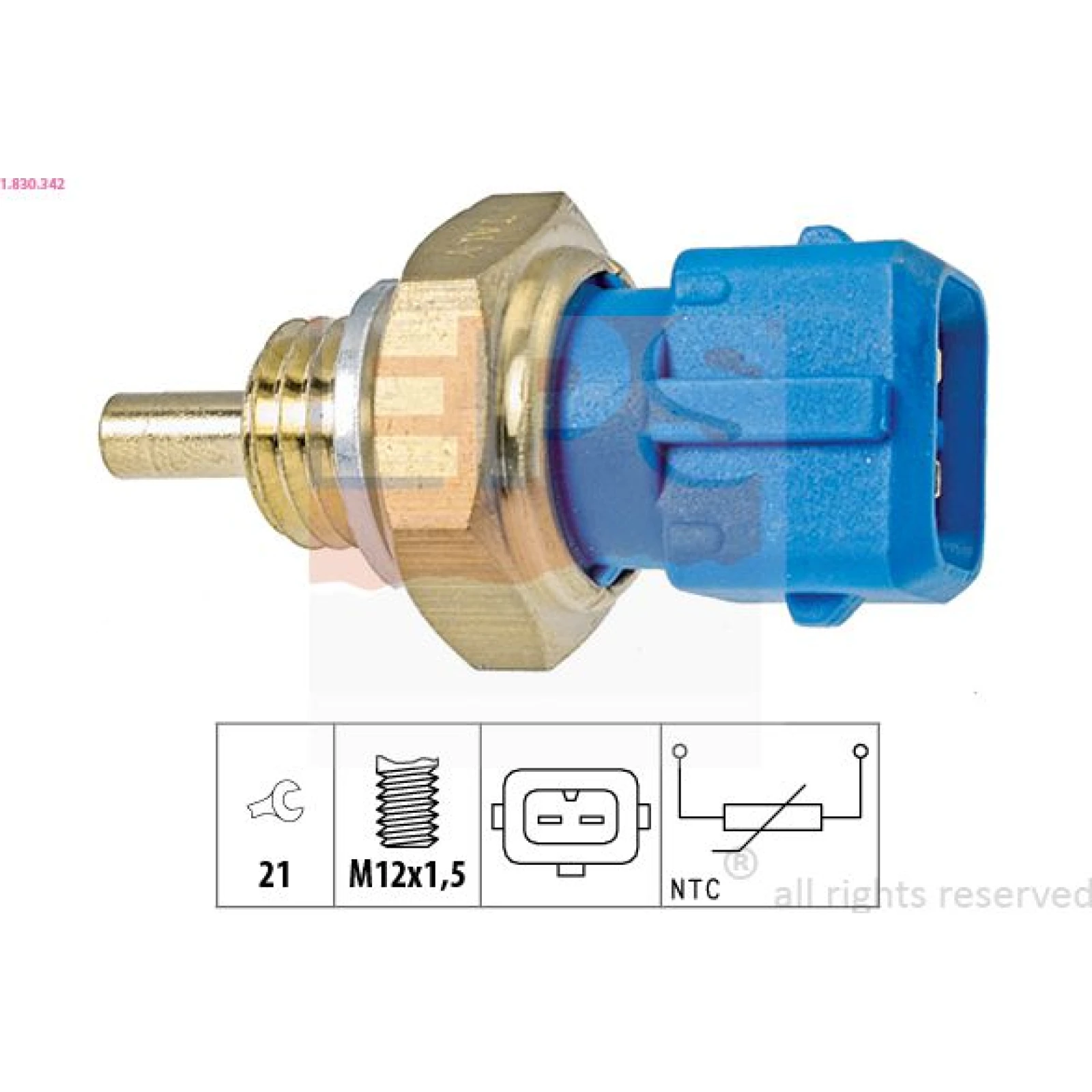 Sensor, Kühlmitteltemperatur 1.830.342