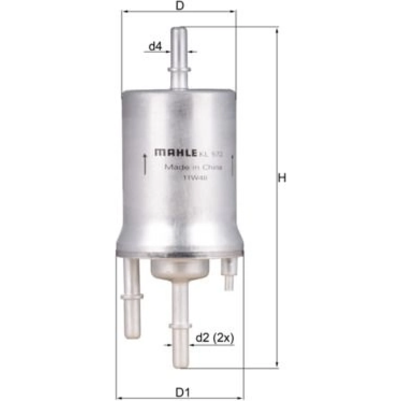 MAHLE Kraftstofffilter KL 572