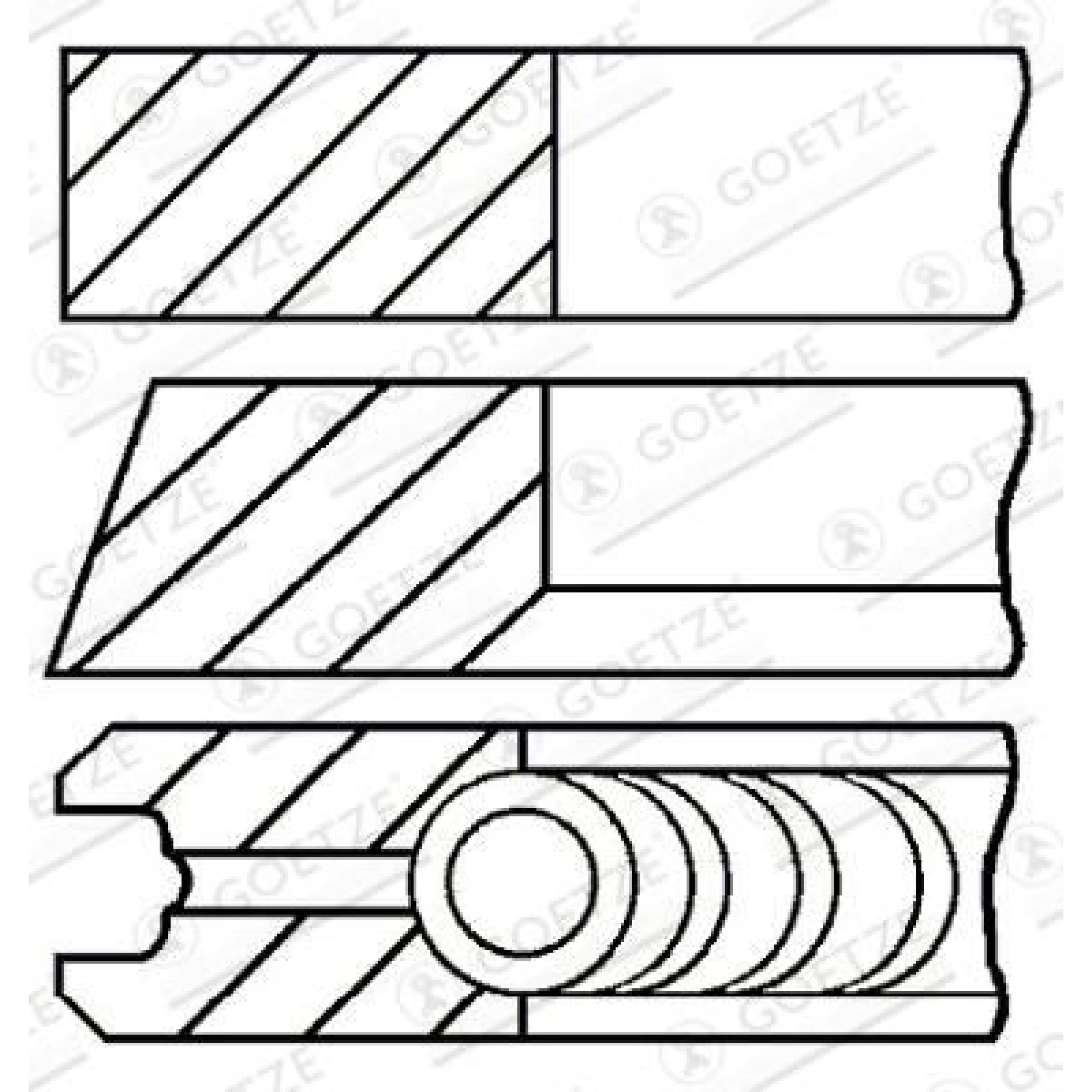 GOETZE ENGINE Kolbenringsatz 08-139500-00