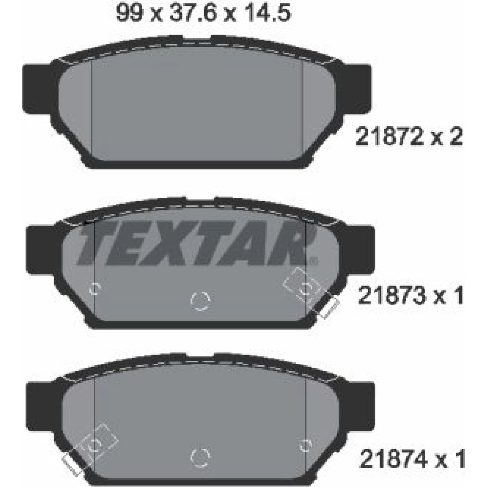 Bremsbelagsatz Mitsubishi T. Carisma 95-06 2187202