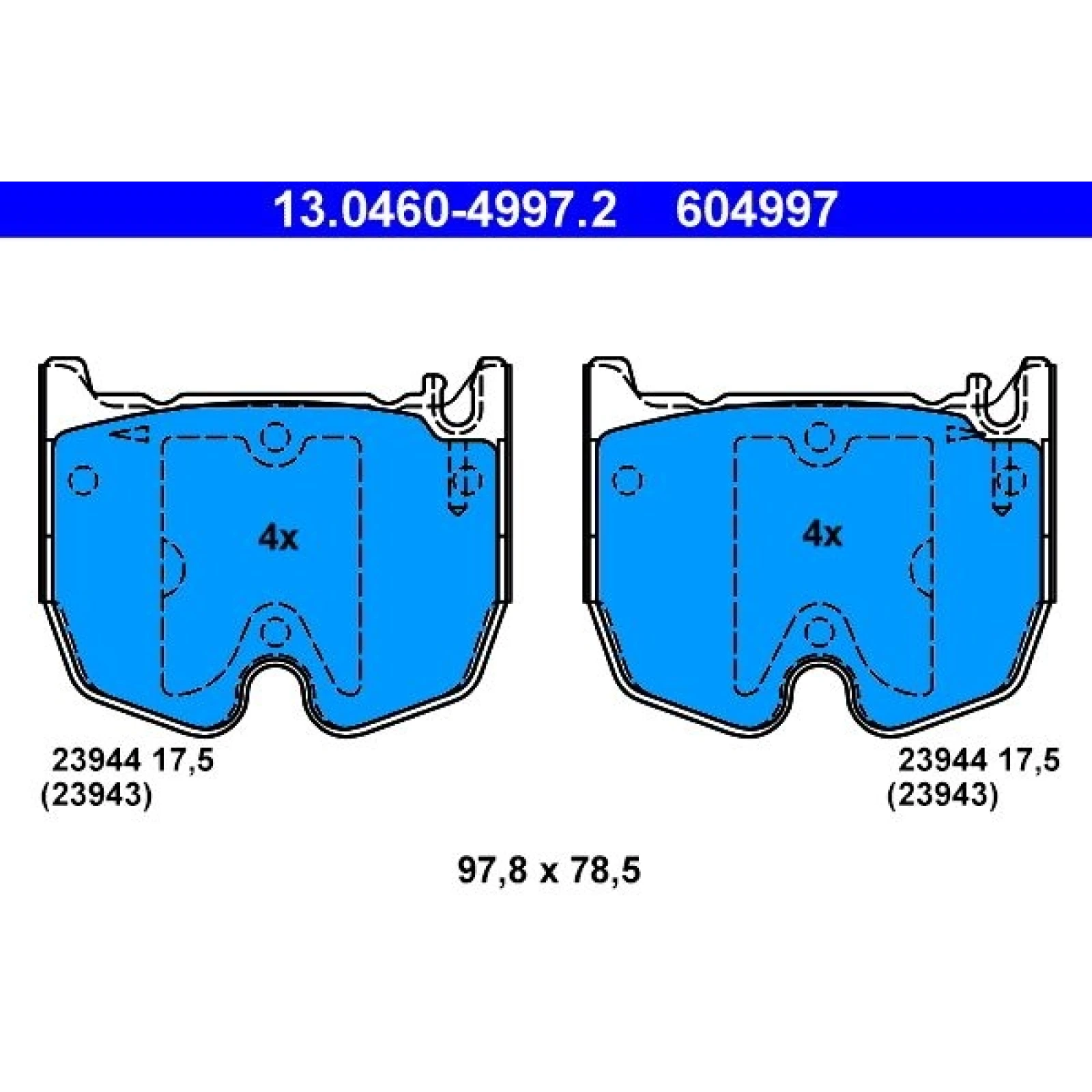 Bremsbelagsatz Db P. W211/W220/R230 Amg 02-12 13.0460-4997.2