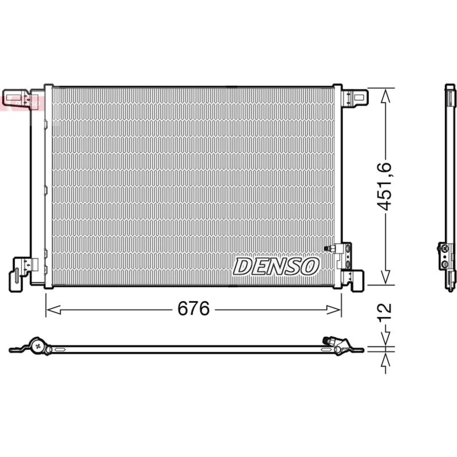 DENSO Kondensator, Klimaanlage DCN02008