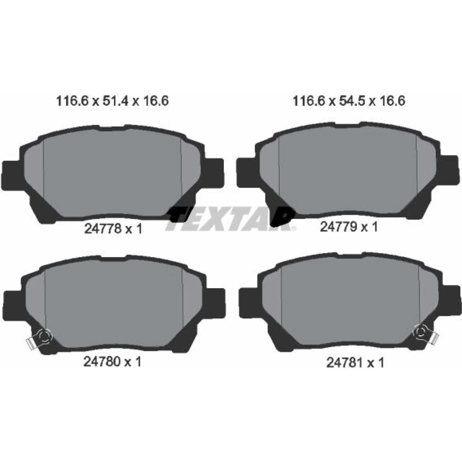 Bremsbelagsatz Toyota P. Iq 1.0-1.4 D-4D 09 2477801