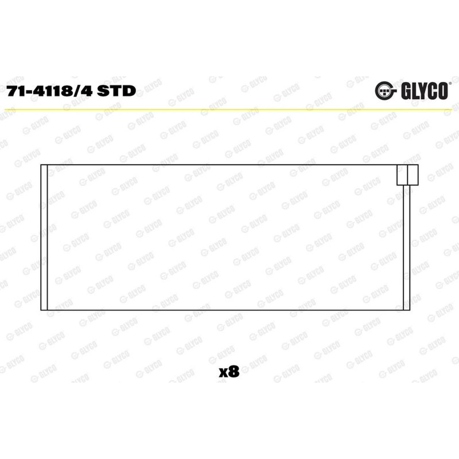 GLYCO Pleuellager 71-4118/4 STD