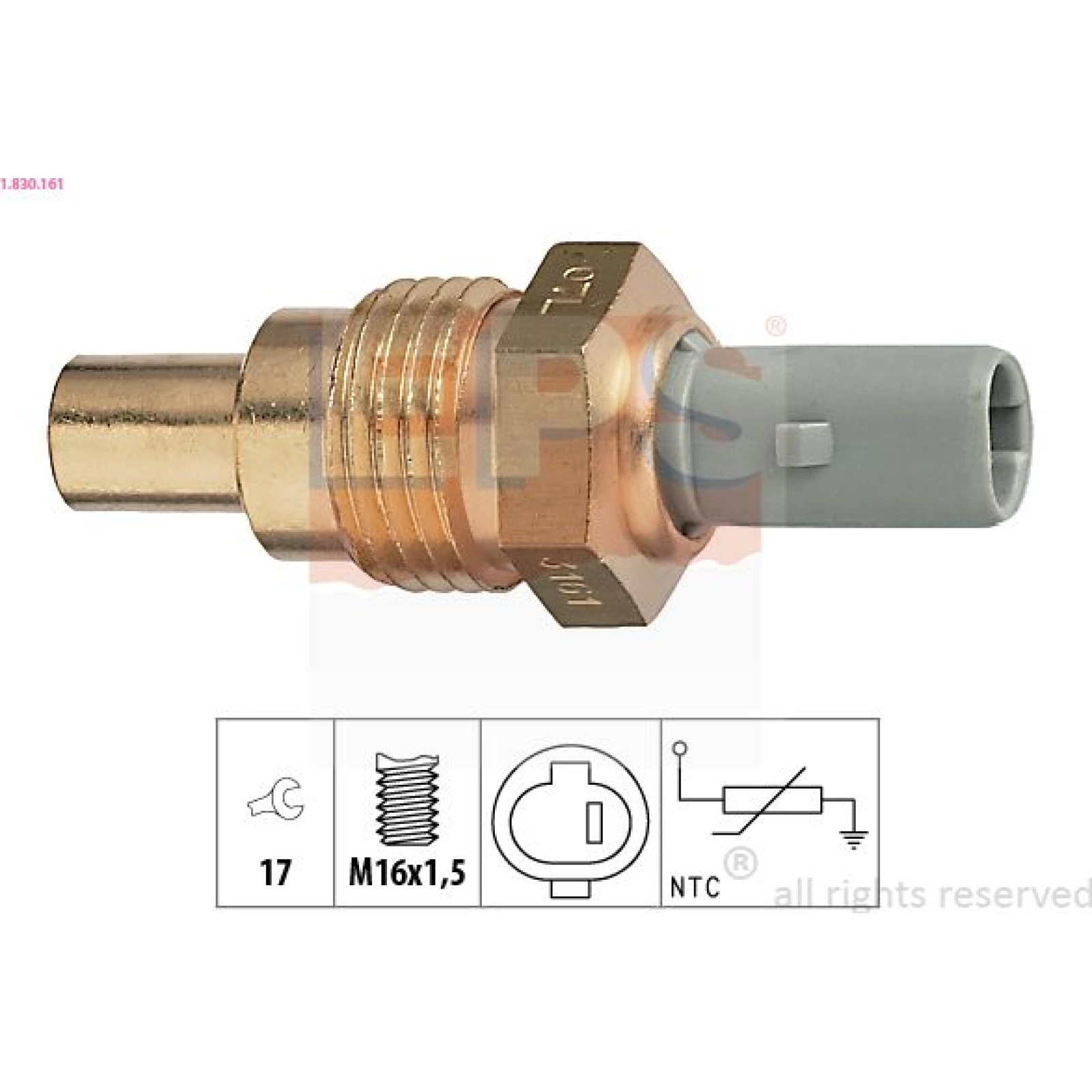 Sensor, Kühlmitteltemperatur 1.830.161