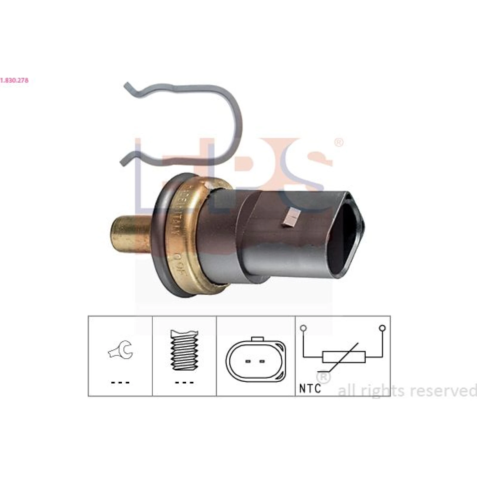 Sensor, Kühlmitteltemperatur 1.830.278