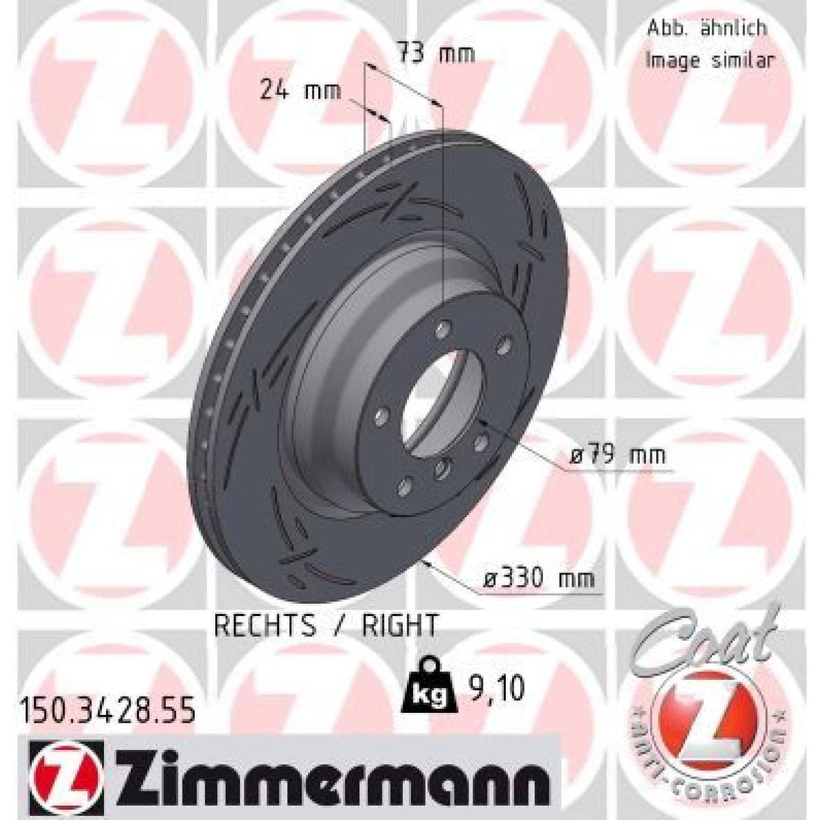 ZIMMERMANN Bremsscheibe 150.3428.55