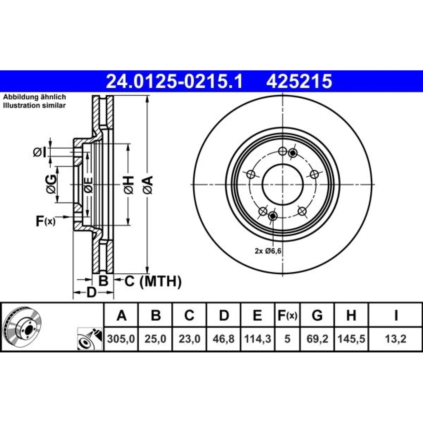 Bremsscheibe 24.0125-0215.1