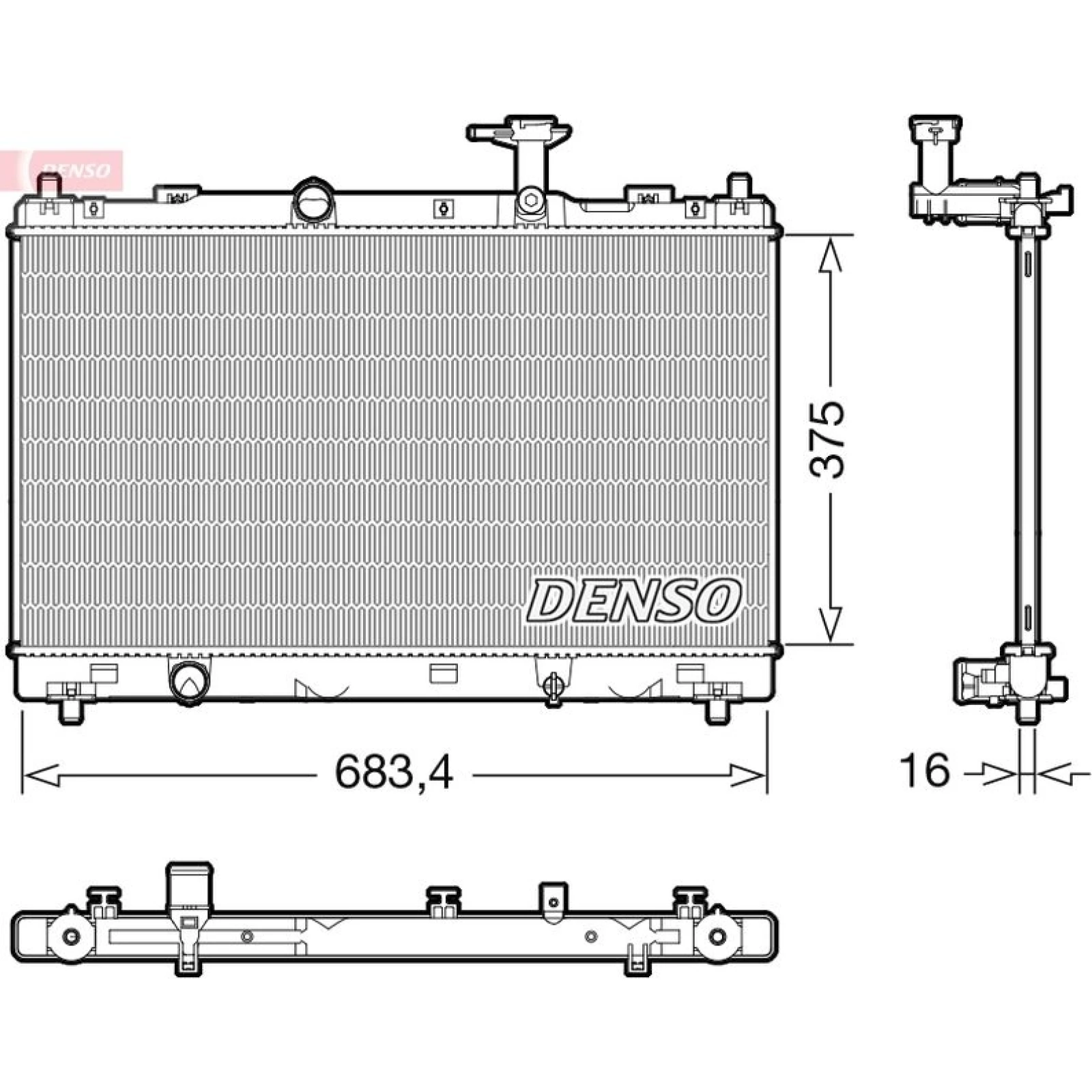 DENSO Kühler, Motorkühlung DRM47038