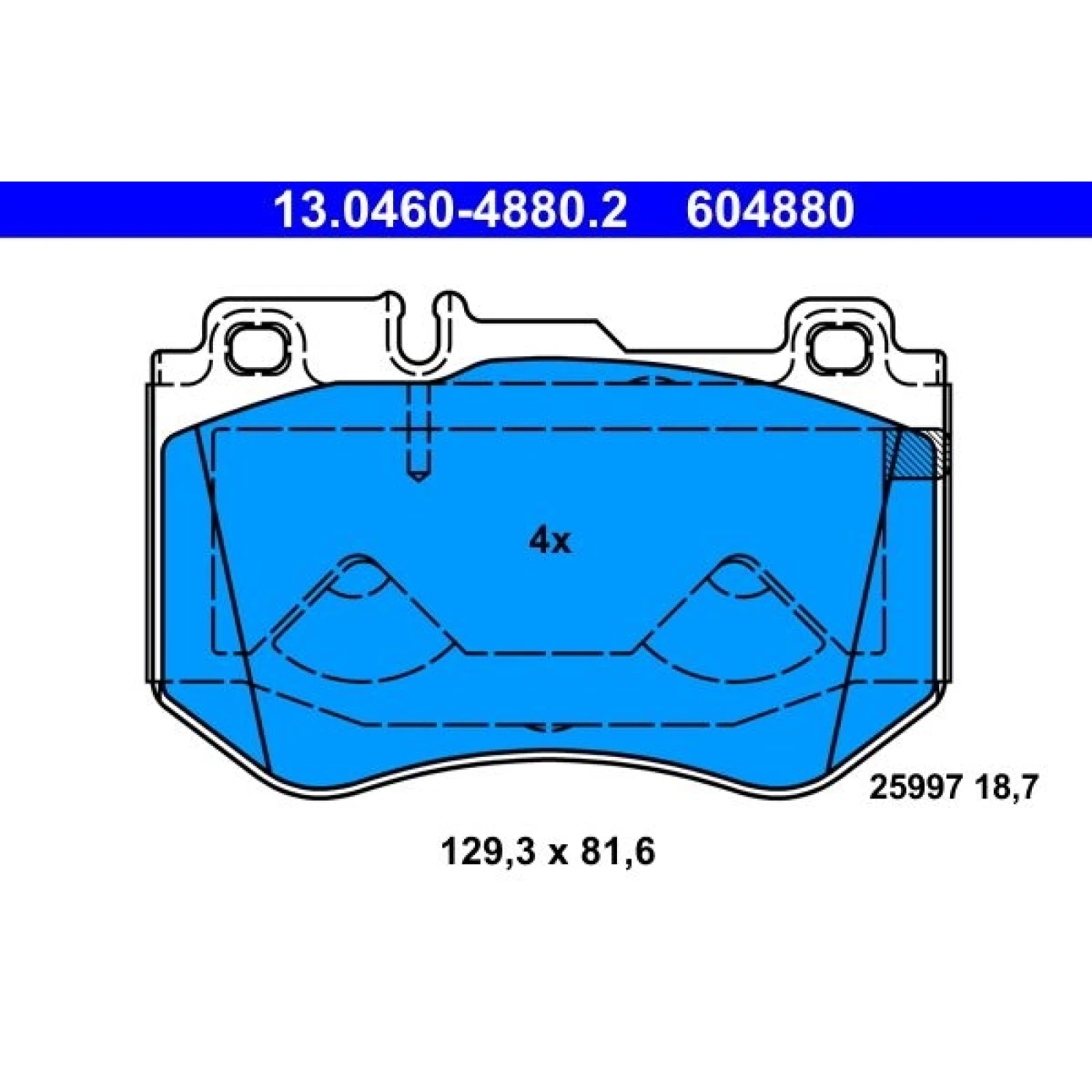 Bremsbelagsatz Db P. W205/S205/C205 Amg 13 13.0460-4880.2