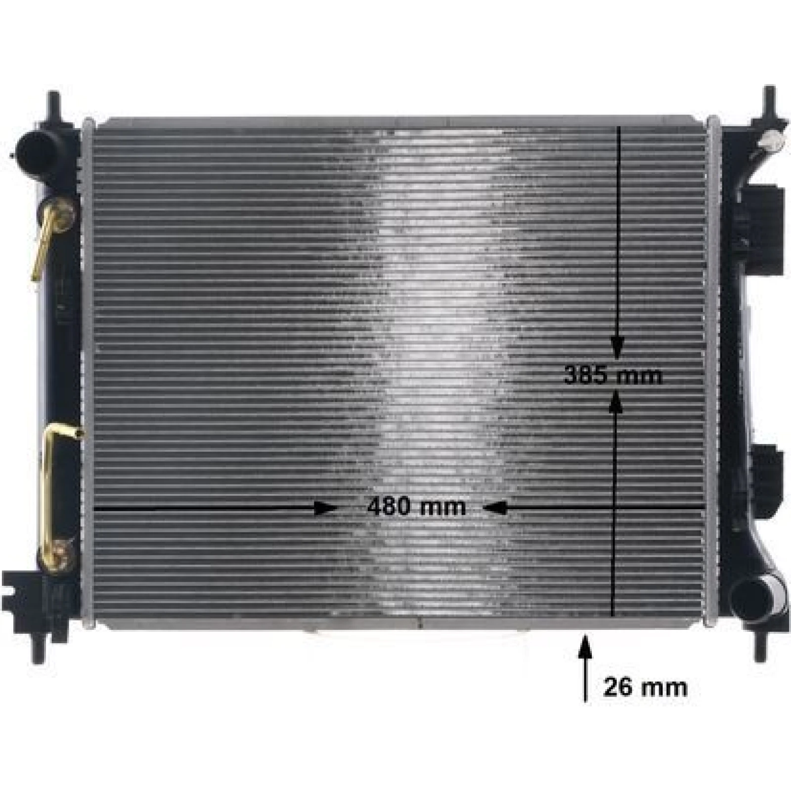 CR 2269 000S MAHLE Motorkühler / Wasserkühler CR 2269 000S, Automatikgetriebe, Netz 480 x 385 x 26 mm – u. a. für Hyundai Accent IV Stufenheck (RB) – 