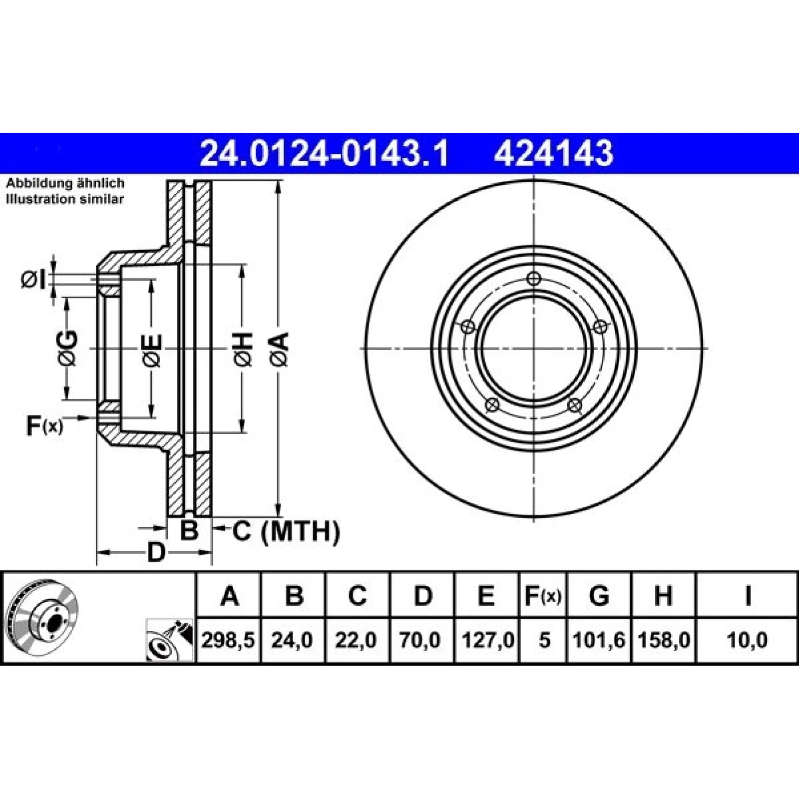 Bremsscheibe 24.0124-0143.1