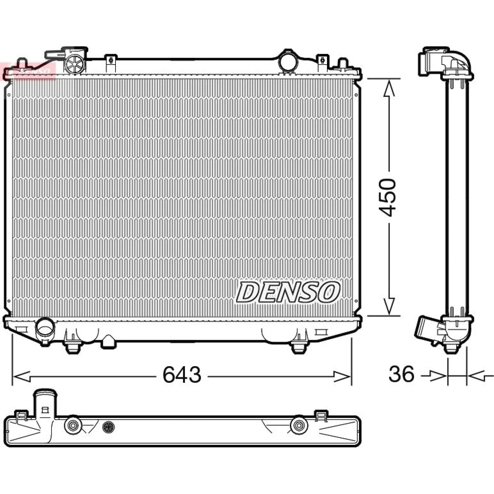 DENSO Kühler, Motorkühlung DRM44047