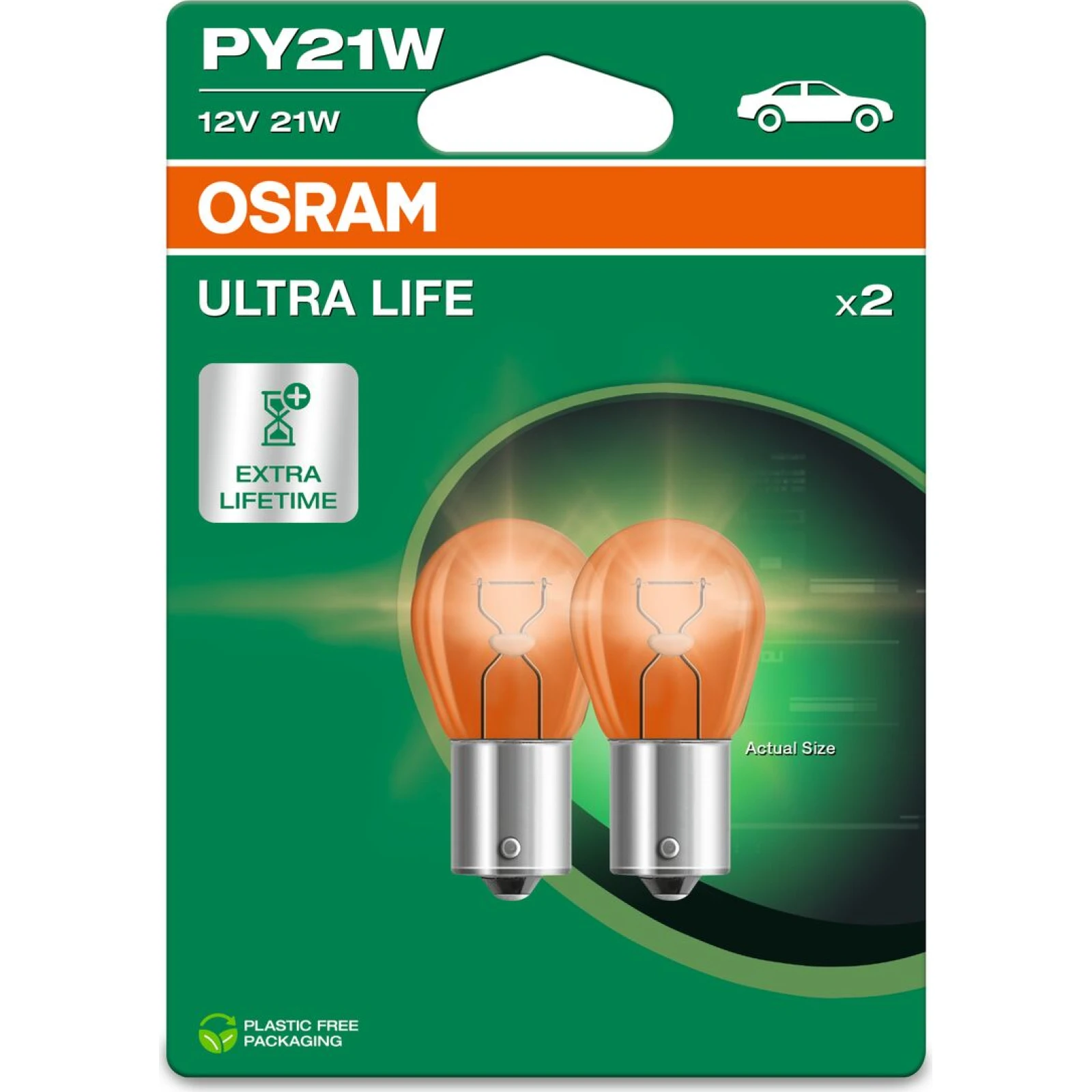 PY21W 12V 21W BAU15s Gelb ULTRA LIFE 2 Stück