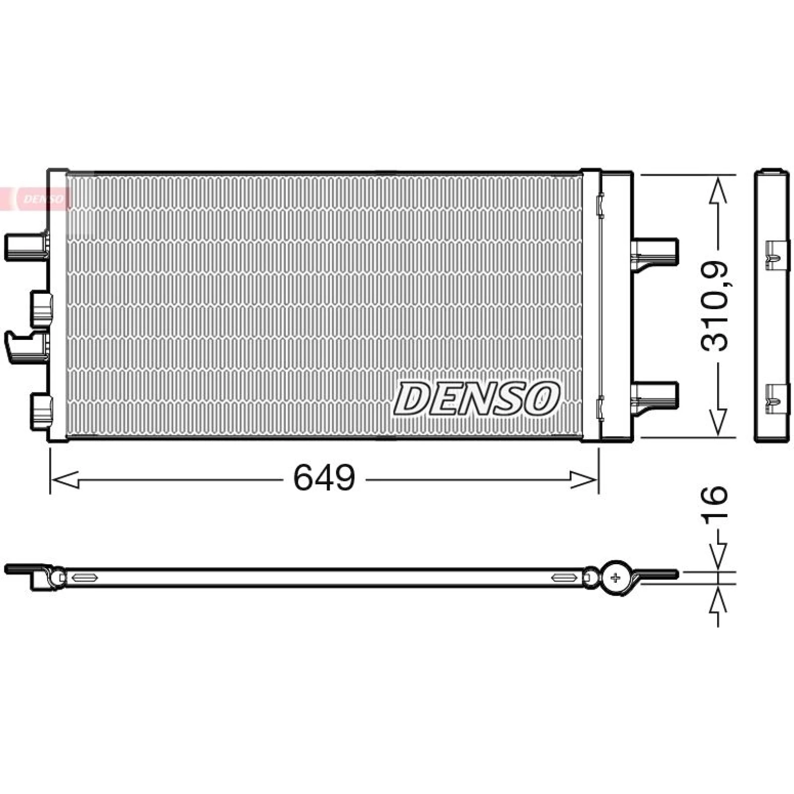 DENSO Kondensator, Klimaanlage DCN05104