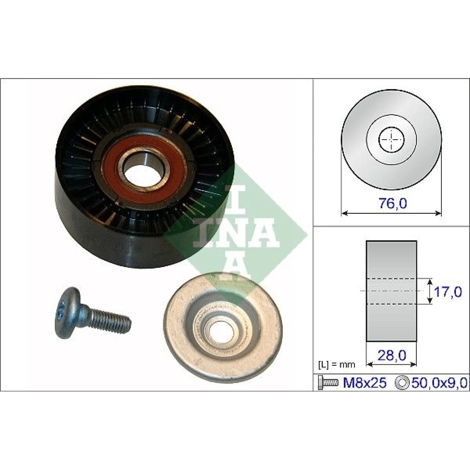 Umlenk-/Führungsrolle, Keilrippenriemen 532 0648 10