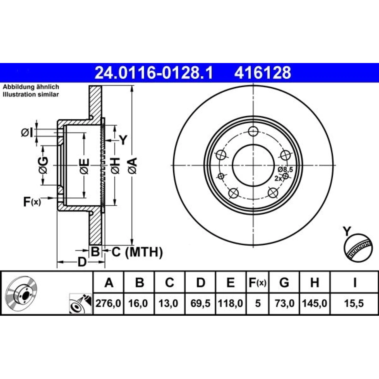Bremsscheibe 24.0116-0128.1