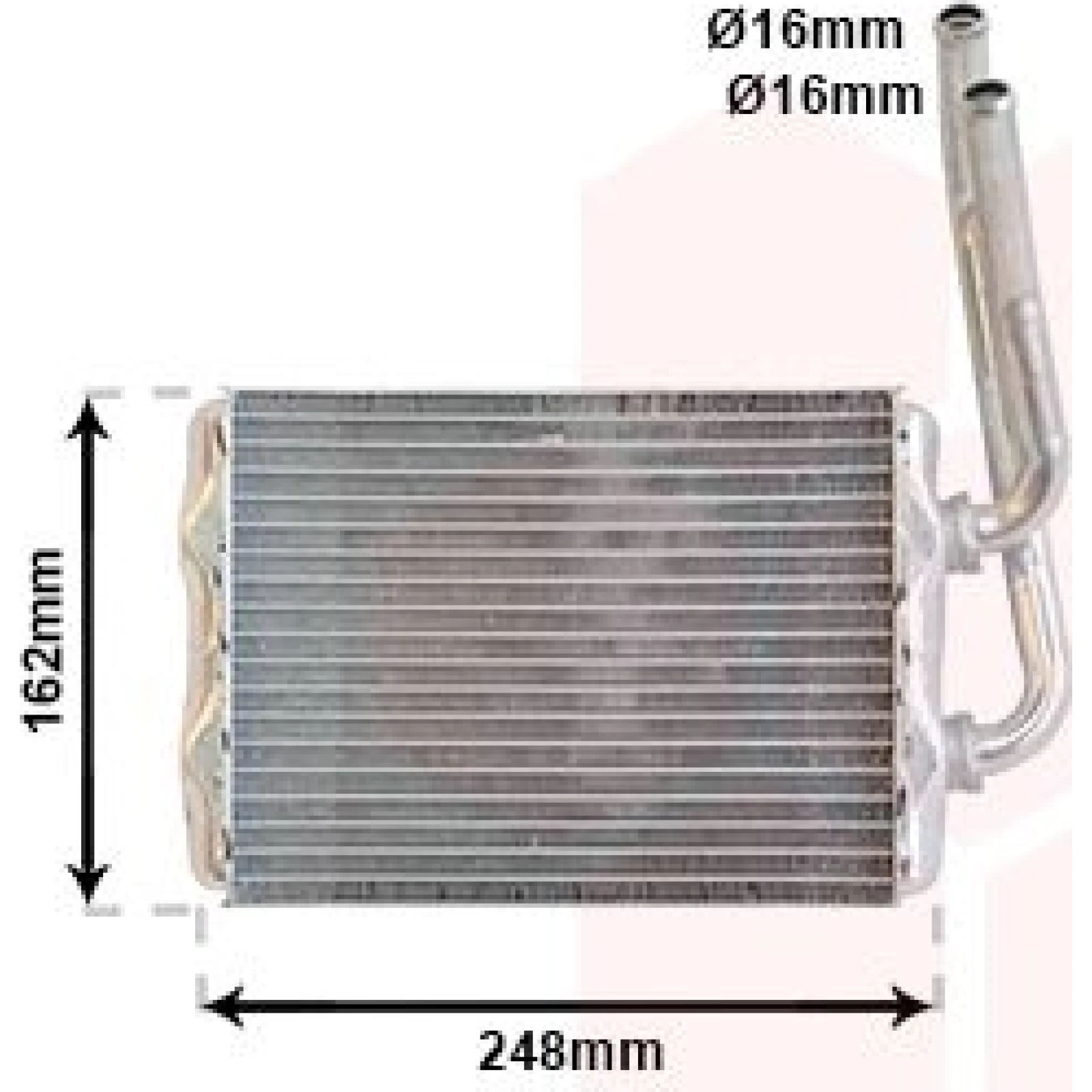 VAN WEZEL Wärmetauscher, Innenraumheizung 43006220