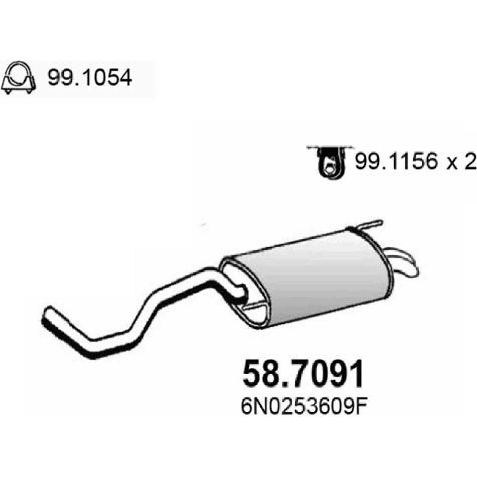 Endschalldämpfer 58.7091