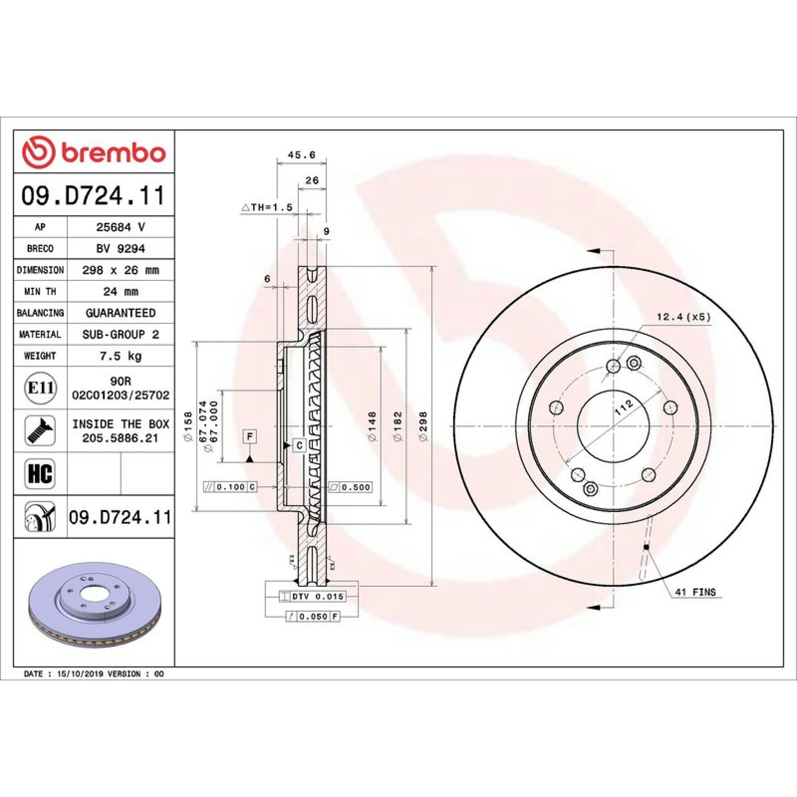 Bremsscheibe VA 09.D724.11