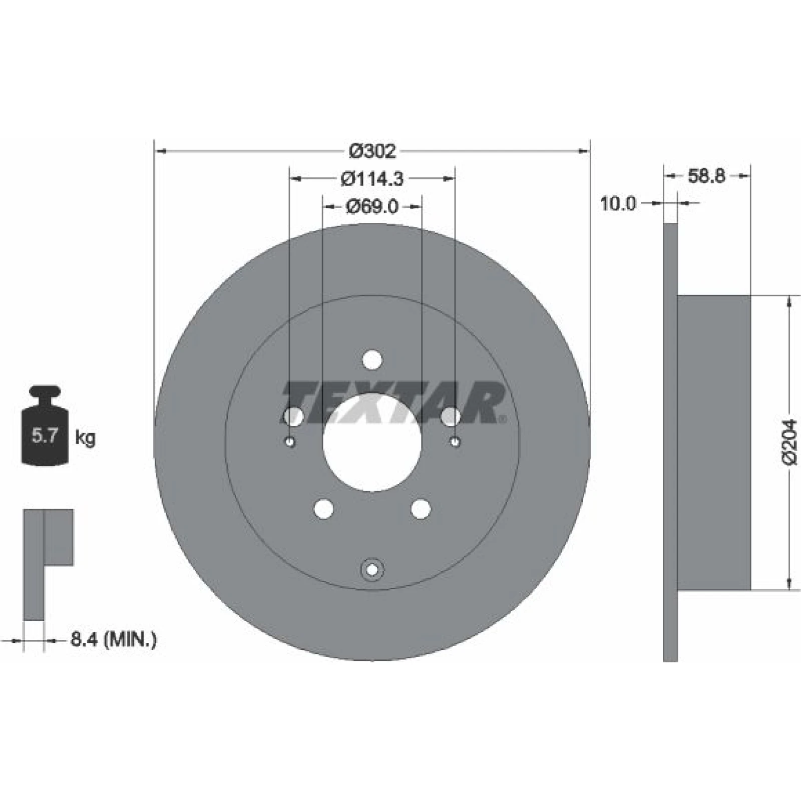 Textar Bremsscheibe 92148403