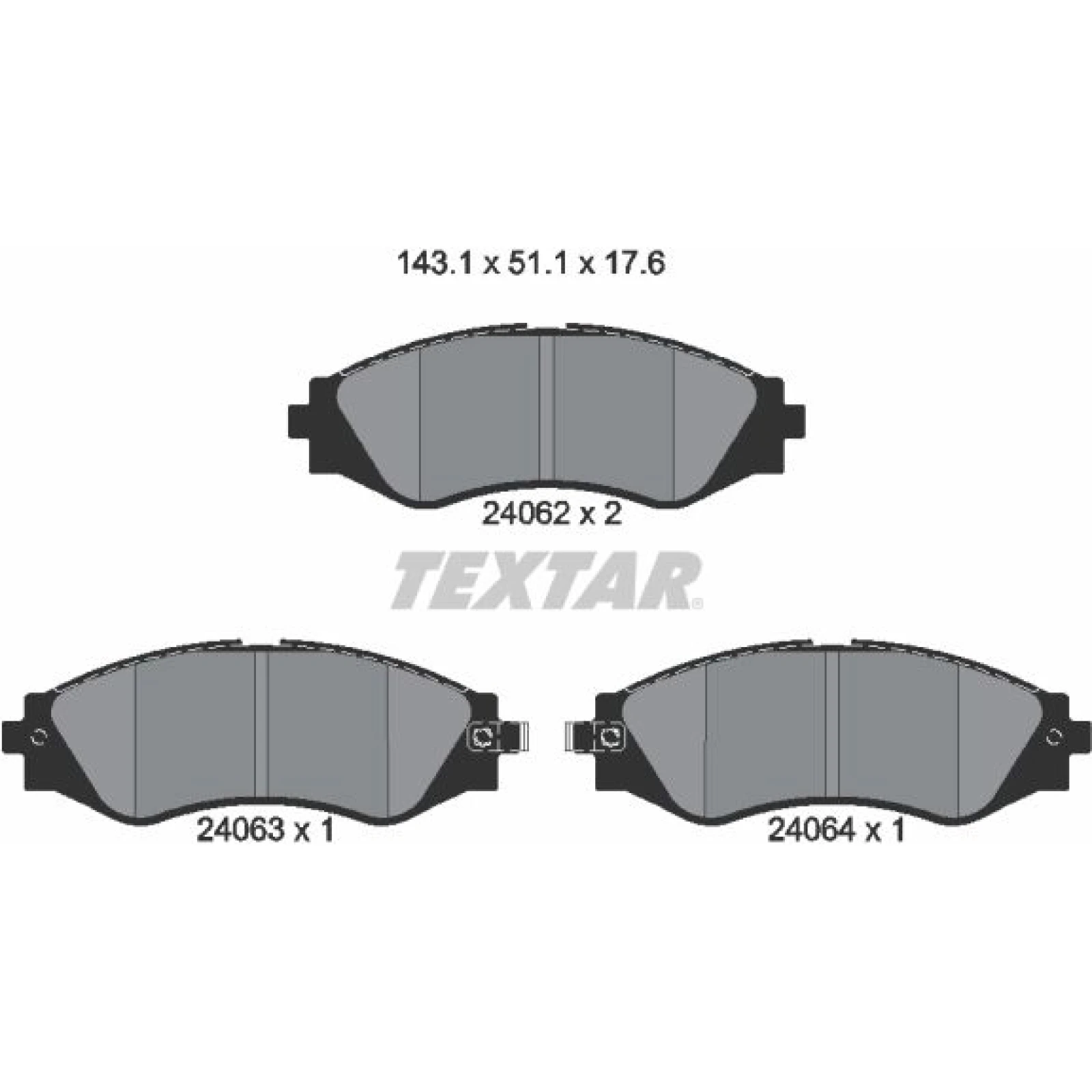 Bremsbelagsatz Chevrolet P. Leganza/Epica/Evanda 2406201