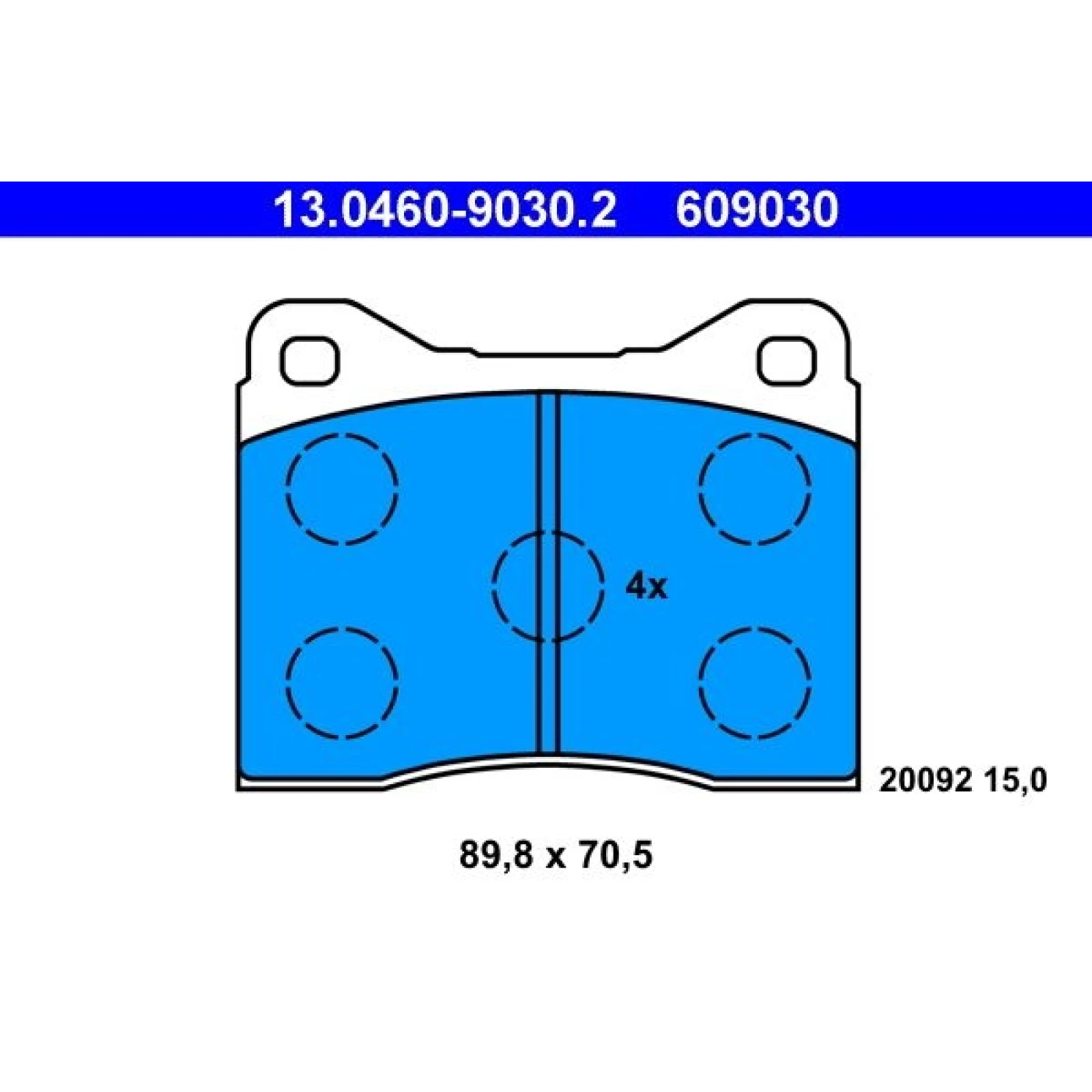 ATE Bremsbeläge 13.0460-9030.2