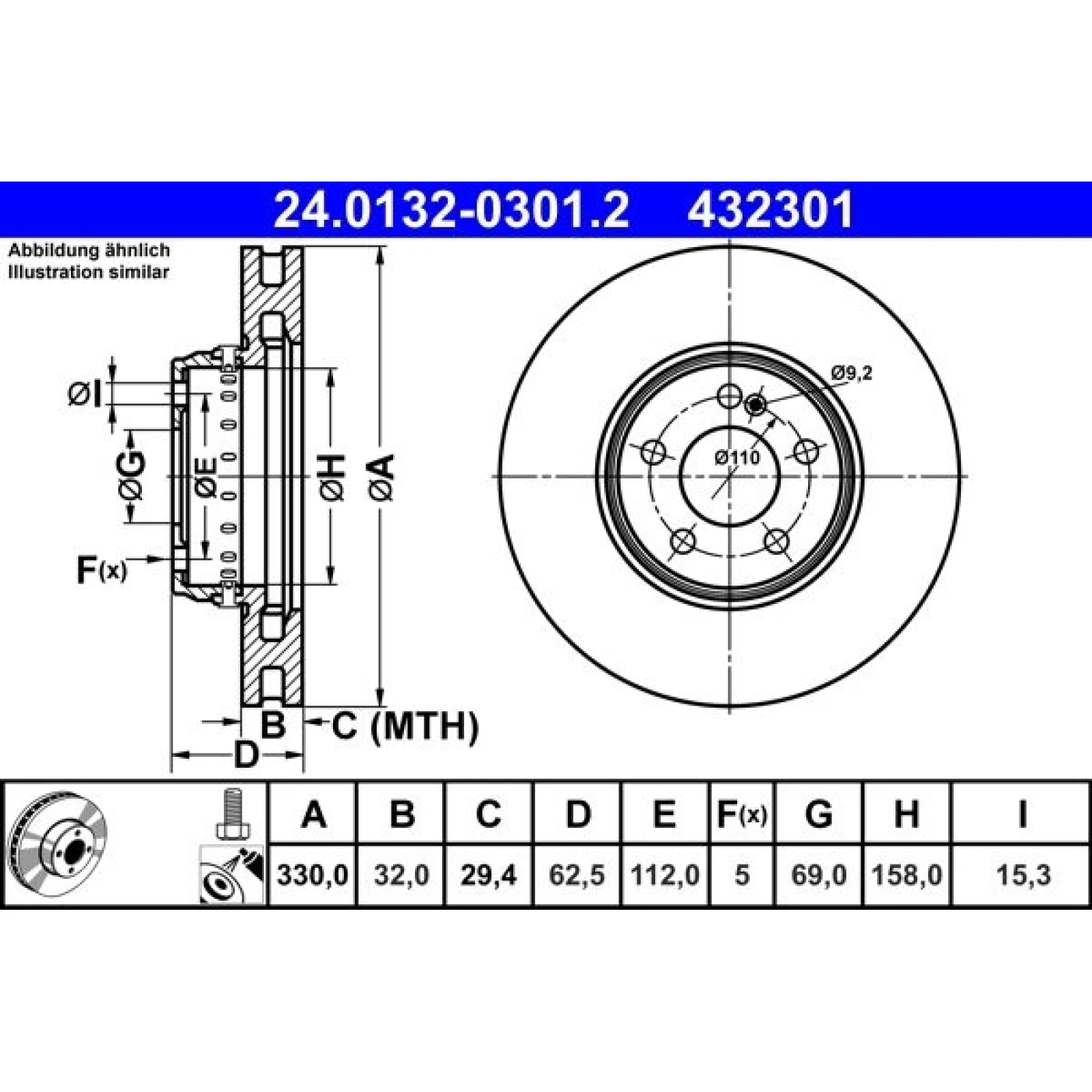 Bremsscheibe 24.0132-0301.2