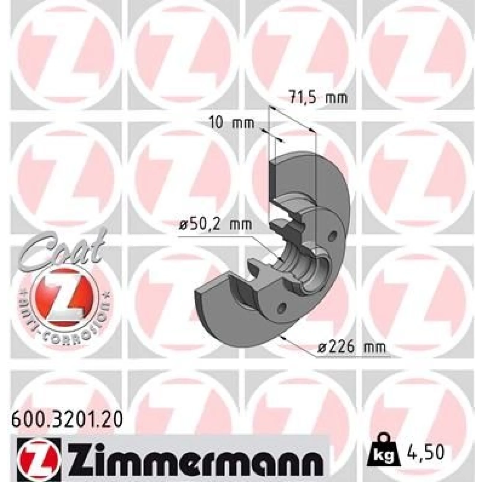 ZIMMERMANN Bremsscheibe 600.3201.20