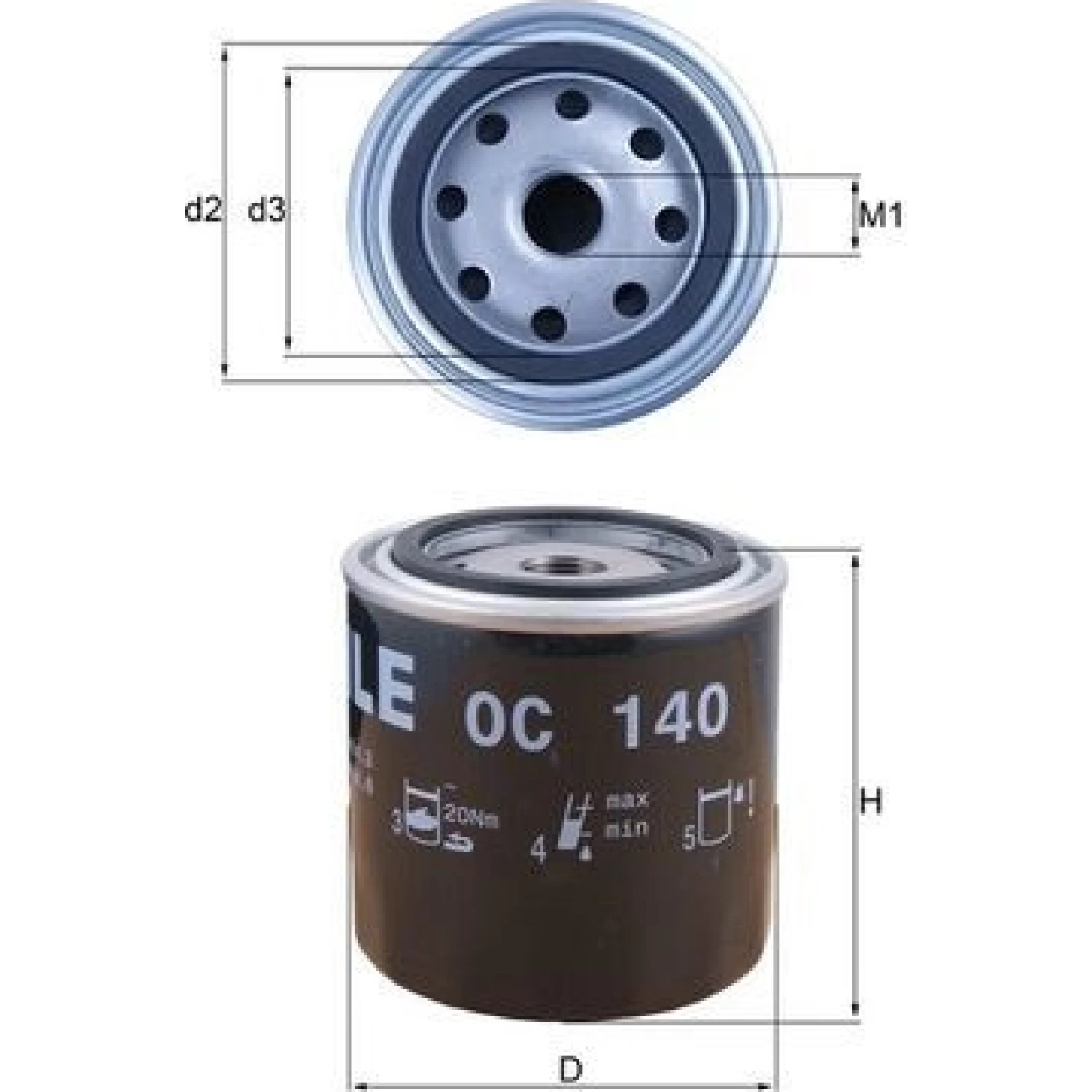 MAHLE Ölfilter OC 140