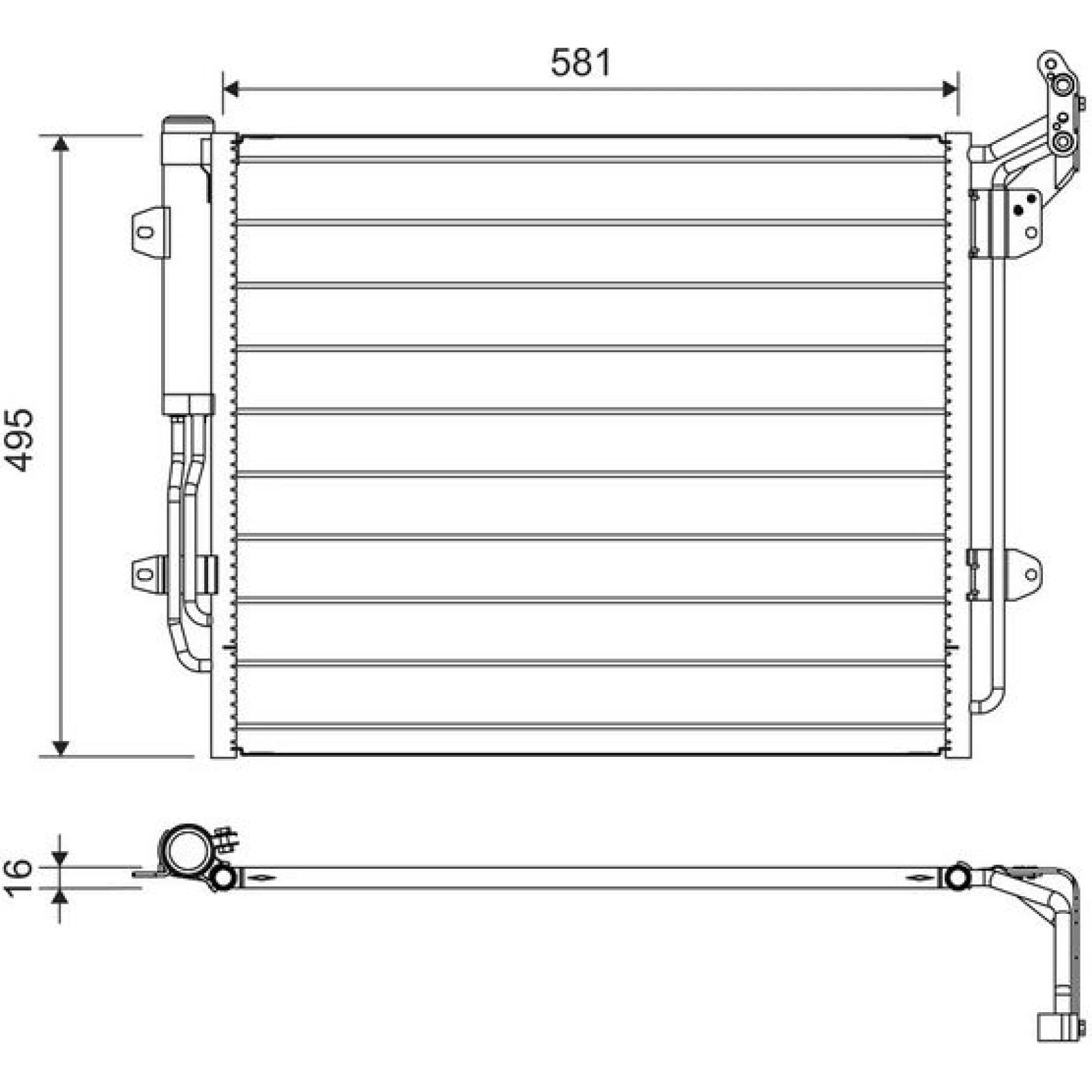 KONDENSATOR, KLIMAANLAGE VAL814157