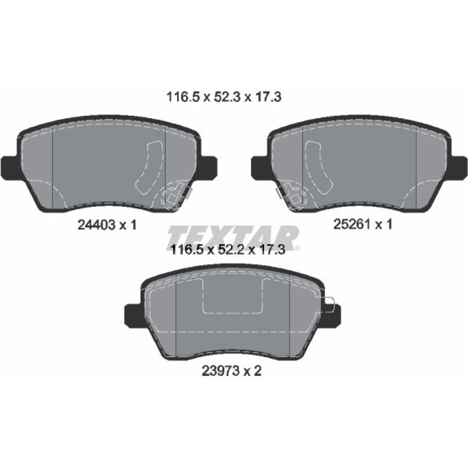 Bremsbelagsatz Nissan P. Micra/Note 1.2/1.5 Dci 10 2440301