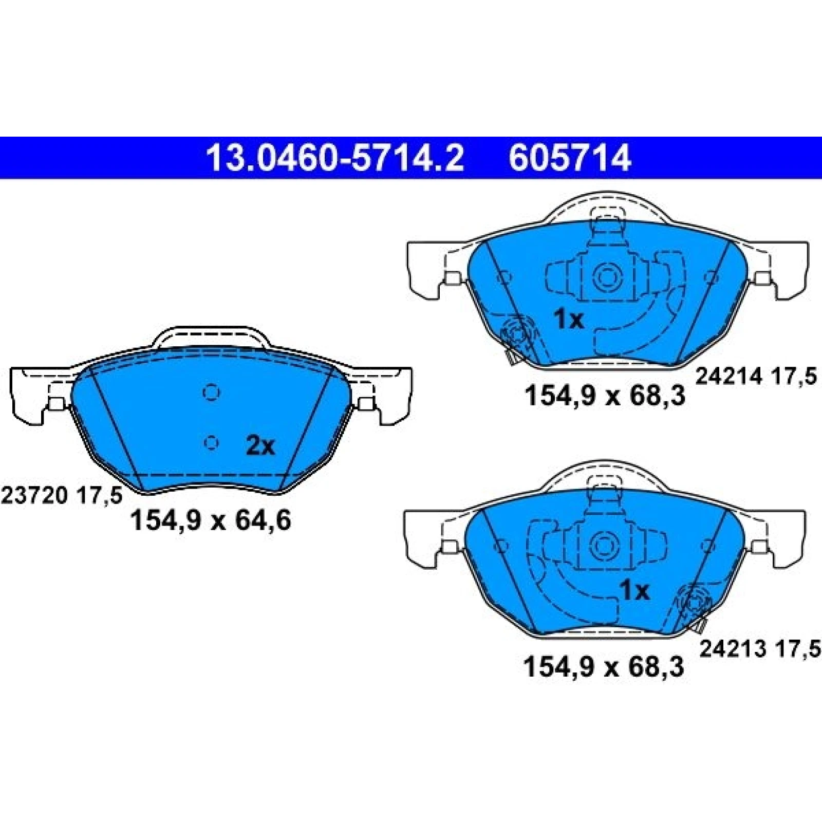 Bremsbelagsatz Honda P. Accord 03 13.0460-5714.2