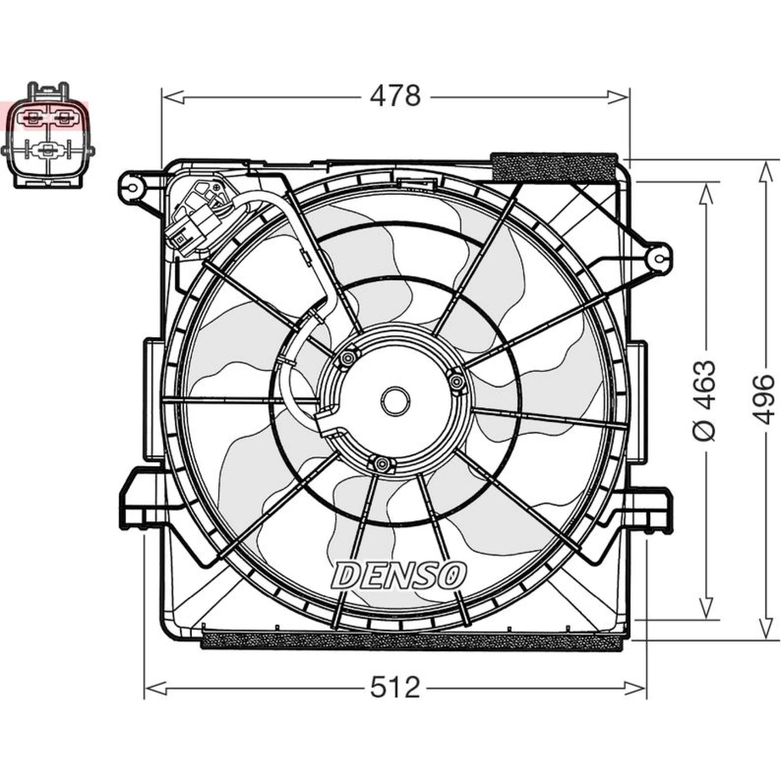 DENSO Lüfter, Motorkühlung DER43000