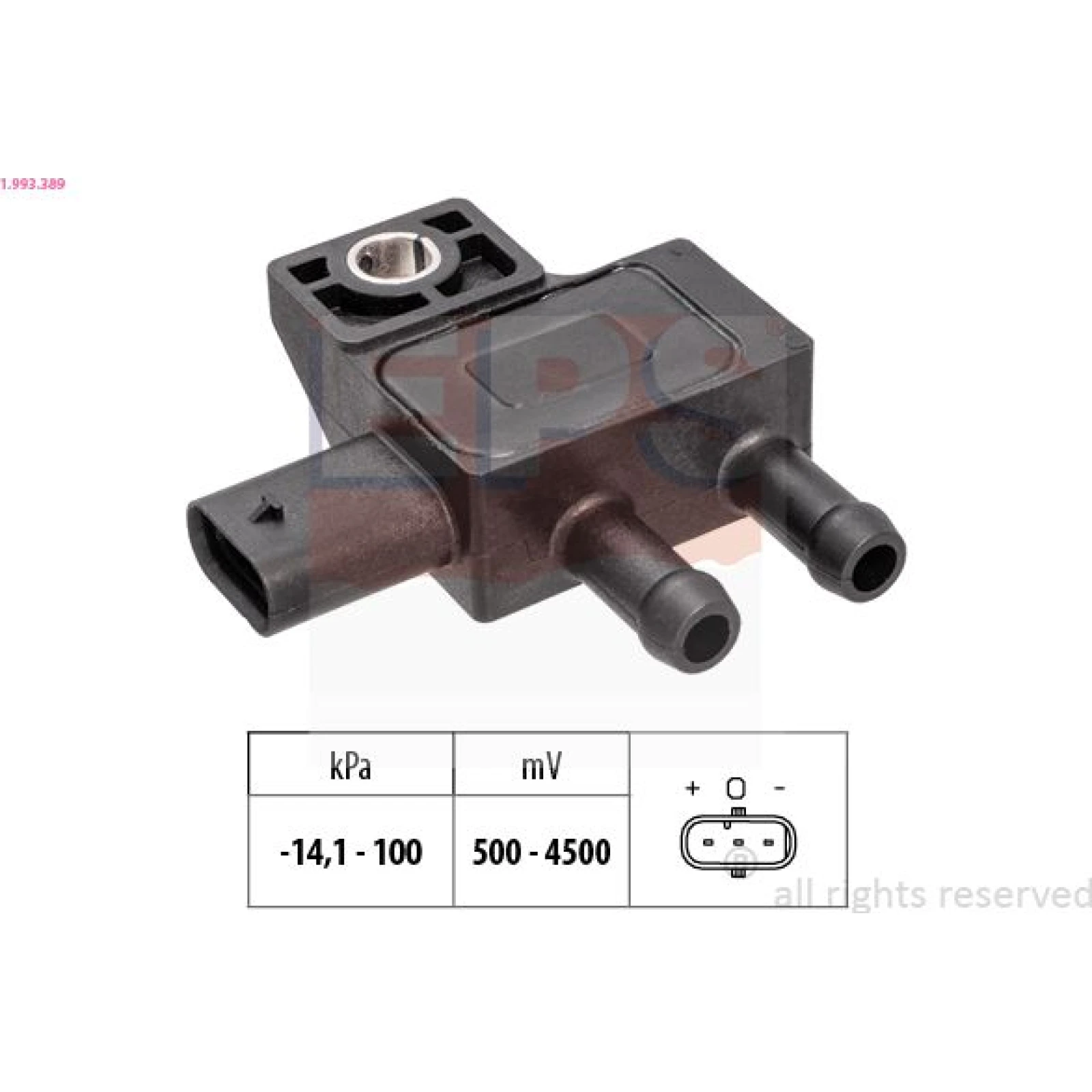 Sensor, Abgasdruck 1.993.389