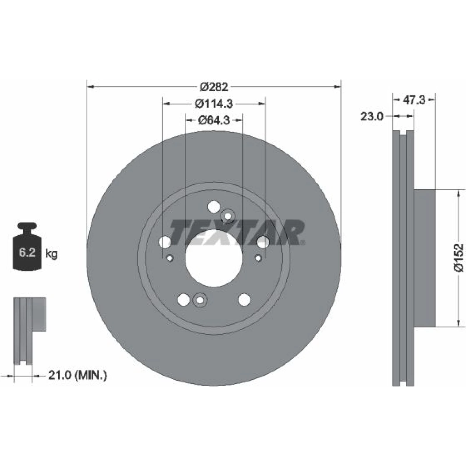 Bremsscheibe Honda P. Crv 92128400