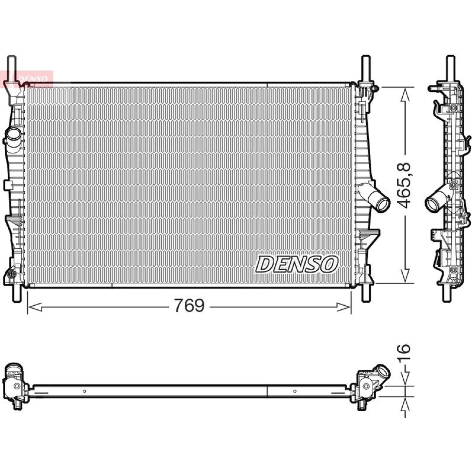 DENSO Kühler, Motorkühlung DRM10124