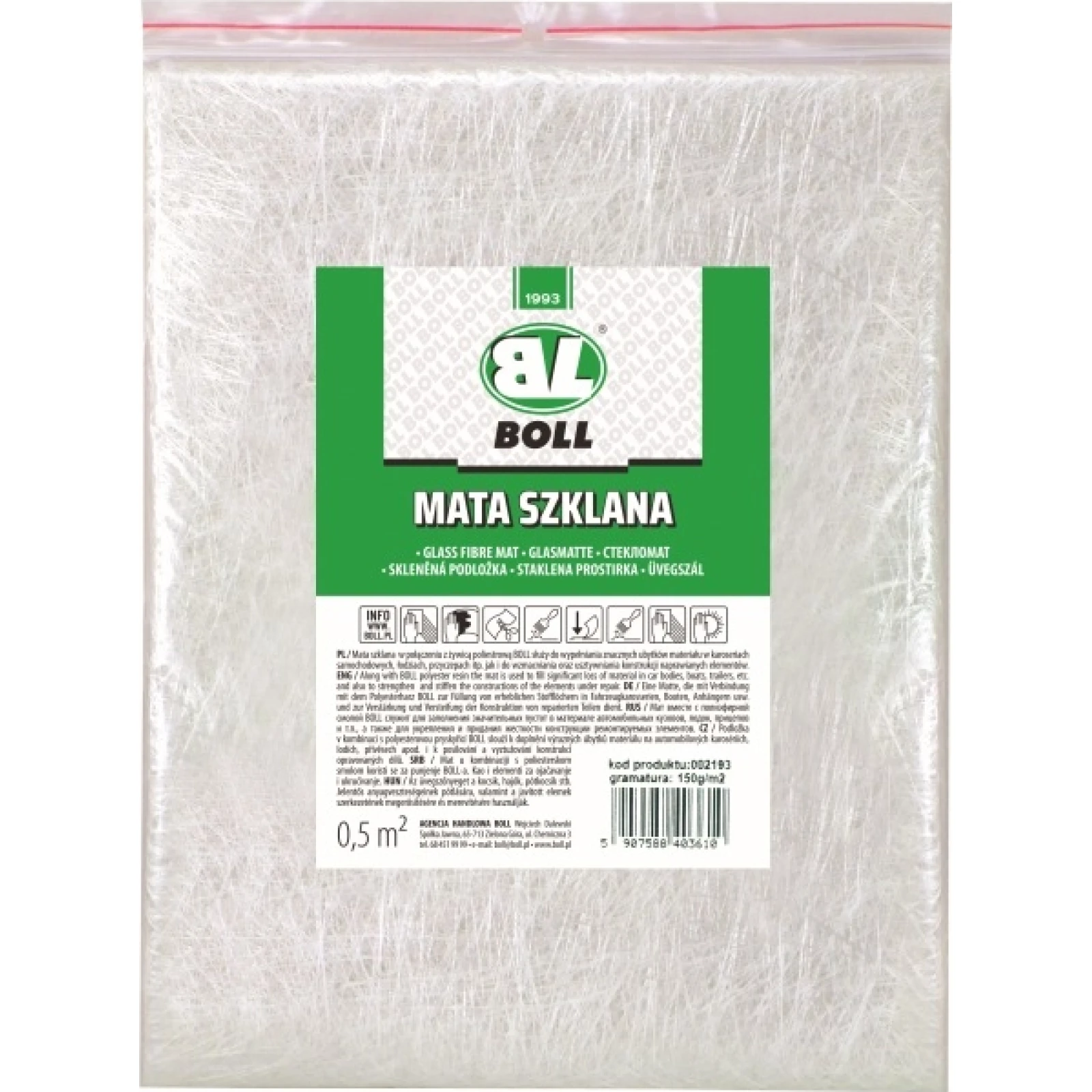 Boll Glasfasermatte 150g/m² 002193