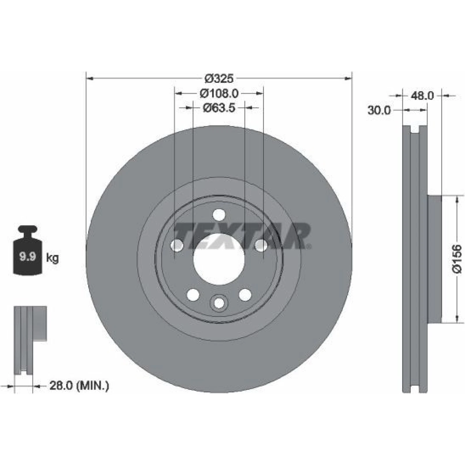 Textar Bremsscheibe 92348805