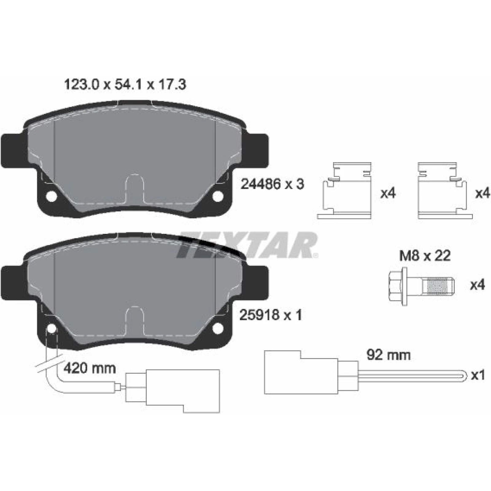 Bremsbelagsatz Ford T. Transit06 2448601