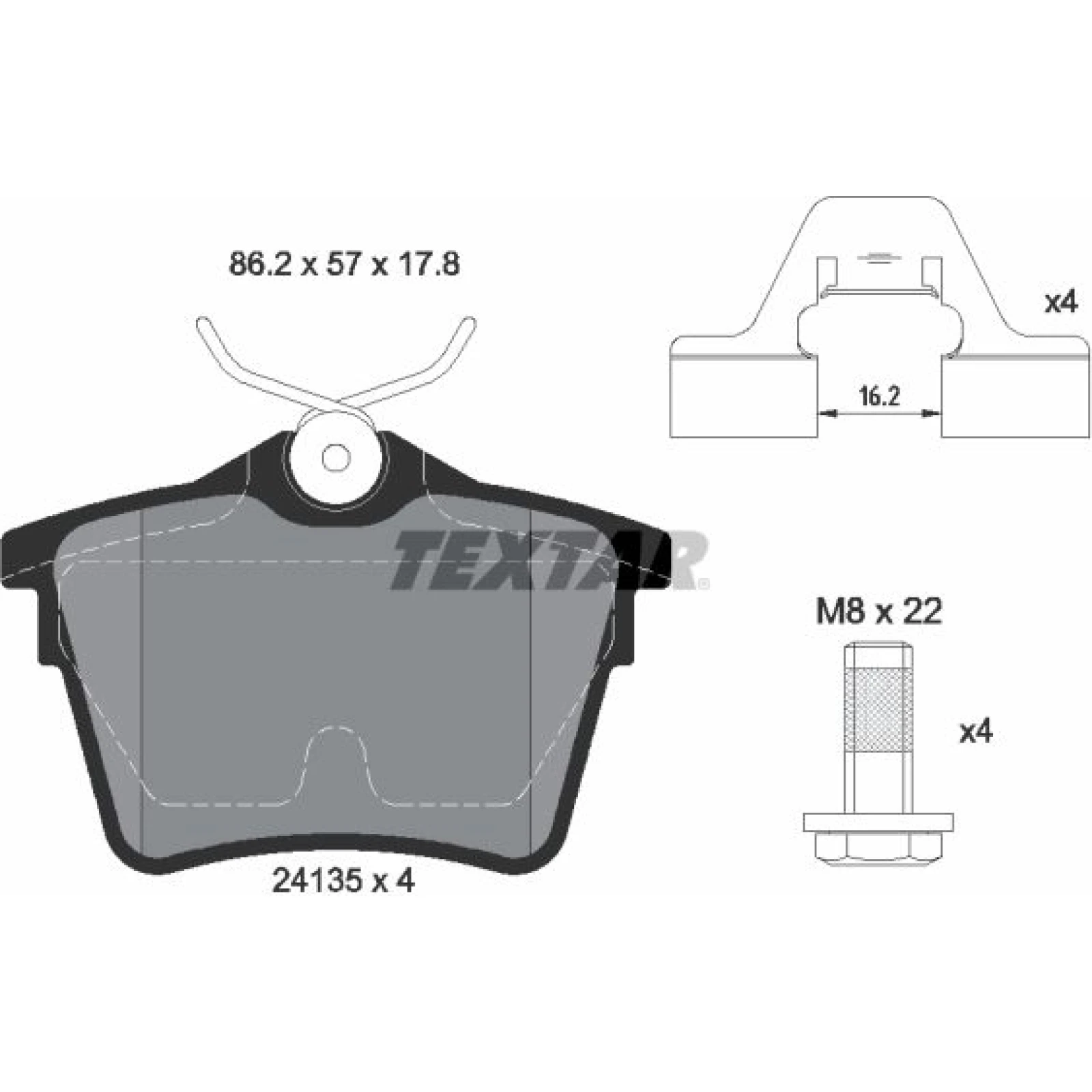 Bremsbelagsatz Peugeot T. 407 04-/607 2413501