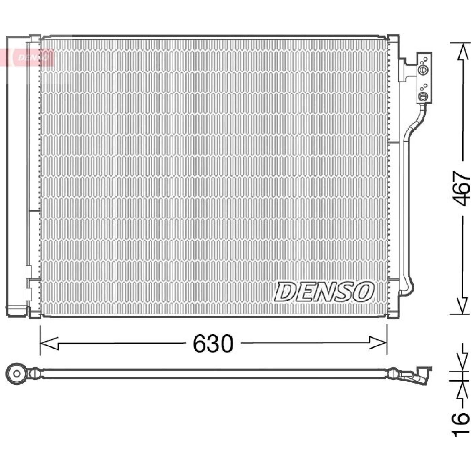 DENSO Klimaanlagenkühler DCN05031