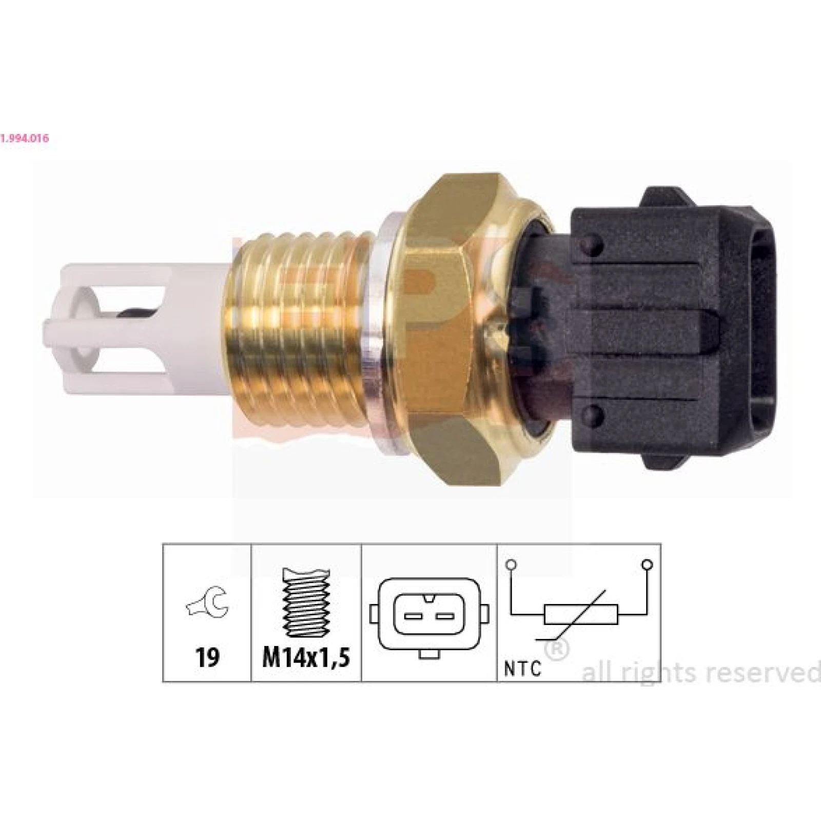 Sensor, Ansauglufttemperatur 1.994.016