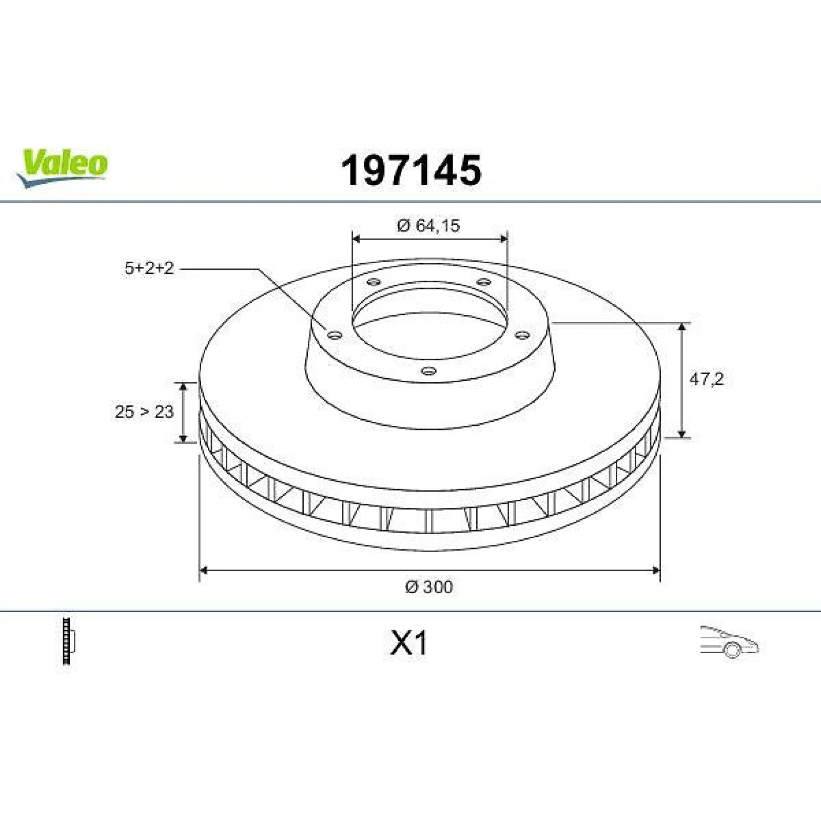 VALEO Bremsscheibe 197145