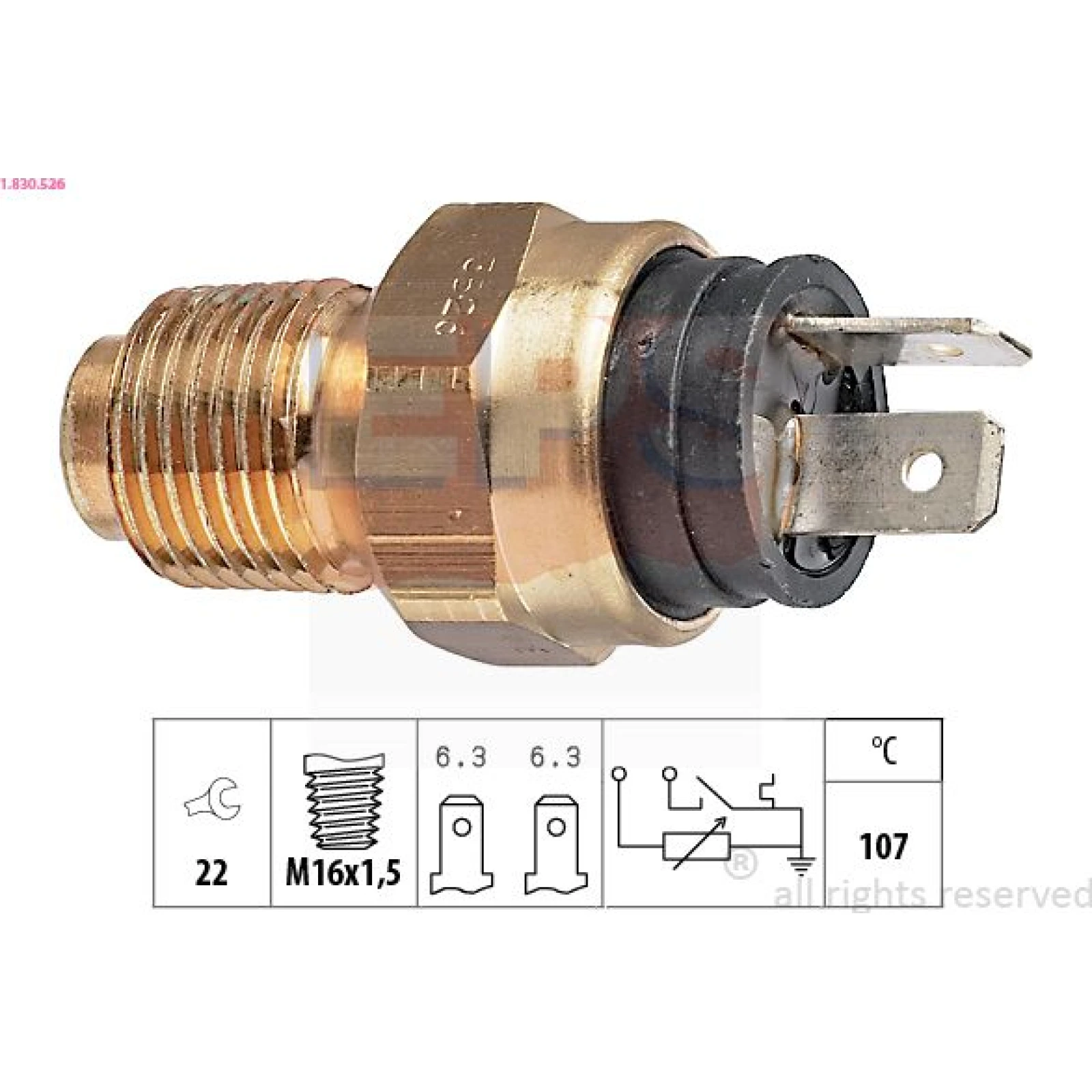 Kühlmitteltemperatur-Sensor 1.830.526
